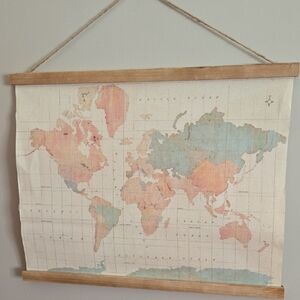 Vintage World Map Wall Hanging Decor